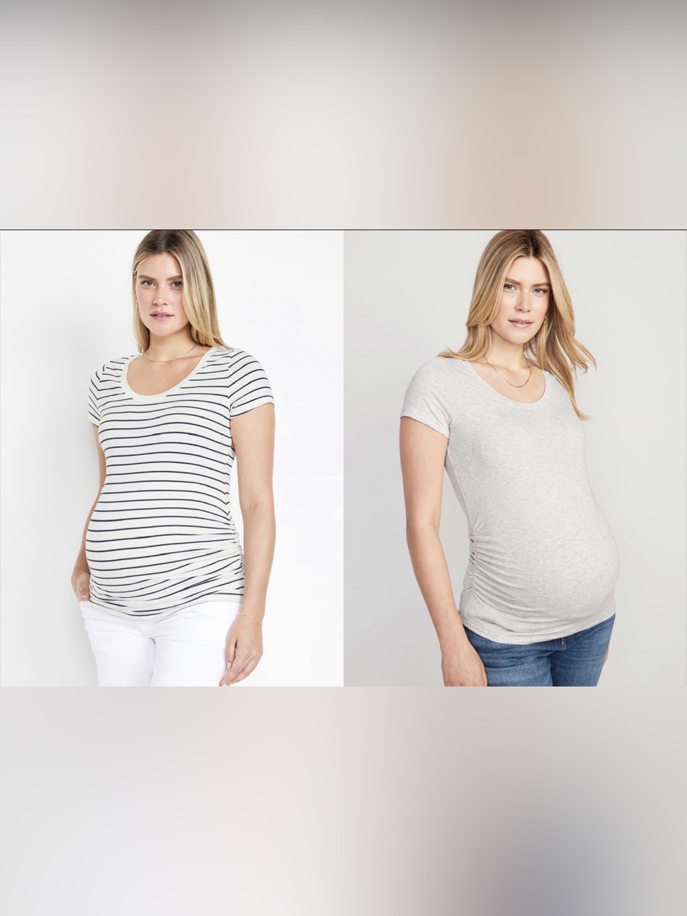 Old Navy Maternity Scoop-Neck Fitted T-Shirt 2-Pack